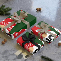 Red Ornament Gift Wrap, Christmas Tree Wrapping Paper, Holiday Wrapping Paper Roll, Festive Christmas Gift Wrapping Paper, Xmas Present Wrap