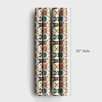 Adorable Dog Christmas Gift Wrap, Dogs in Ugly Sweaters Wrapping Paper, Frenchie Pug Holiday Wrapping Paper, Festive Pet Lover Gift Wrap Roll
