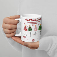 Personalized Christmas Coworker Coffee Mug, Best Team Ever Ceramic Mug, Office Appreciation Mug, Team Employee Present