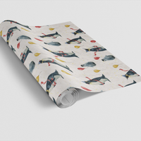 Festive Winter Animal Gift Wrap, Penguin Party Wrapping Paper, Adorable Christmas Present Paper, Holiday Birthday Present Paper Roll for Kids