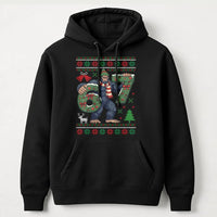 Sasquatch Ugly Xmas Hoodie, Humorous Bigfoot Christmas Hoodie, Retro Sasquatch Holiday Sweatshirt, Winter Christmas Hoodie, Bigfoot Lover Present