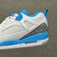 Low Top Basketball Shoes, Blue White Colorway, Lace Up Design, Casual Gift for Shoe Lovers