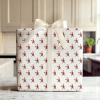 Sporty Christmas Gift Wrap, Basketball Santa Wrapping Paper, Dribbling Santa Wrapping Paper, Basketball Fan Holiday Gift Wrap, Xmas Paper