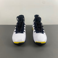 Low Top Sneakers, White Black Yellow Colorway, Lace Up Design, Casual Gift for Sneaker Fans