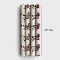 Plaid Scarf Puppy Gift Wrap, Dalmatian Dog Wrapping Paper, Watercolor Dog Wrapping Paper, Adorable Holiday Gift Wrap, Christmas Dog Lover Paper