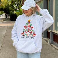 ICU Nurse Holiday Hoodie, Silent Night Medical Christmas Hoodie, Humorous Healthcare Xmas Hoodie, Hospital Worker Hooded Sweatshirt Present