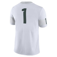 #1 White Michigan State Spartans Football Game Jersey