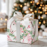 Equestrian Wrapping Paper, Watercolor Horse Christmas Wrapping Paper, Holiday Horse Gift Wrap Roll, Winter Festive Wrapping Paper