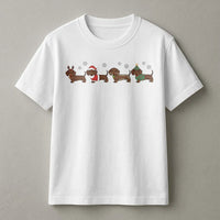 Adorable Wiener Dog Holiday Shirt, Dachshund Christmas T-Shirt, Retro Xmas Dog Graphic Tee, Humorous Pet Lover Apparel, Present for Dog Owners