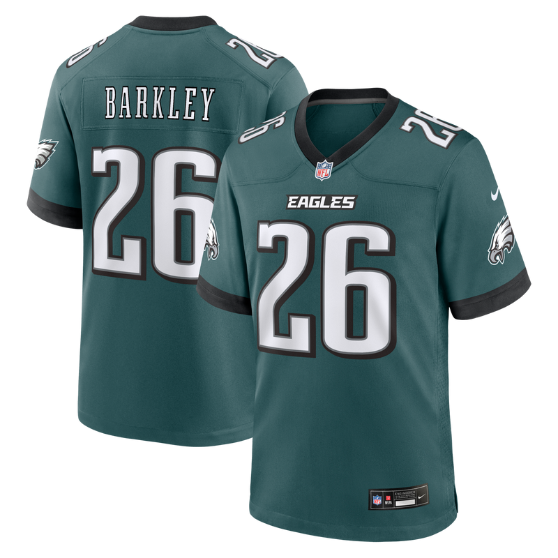 Philadelphia Eagles Saquon Barkley Midnight Green Team Game Jersey