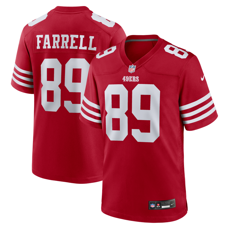 San Francisco 49ers Luke Farrell Scarlet Team Game Jersey
