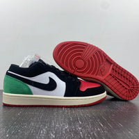 Low Top Sneakers, Red Green Colorway, Mismatched Colorway, Lace Up Design, Casual Gift for Sneaker Fans