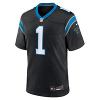Carolina Panthers Number 1 Dad Black Game Jersey