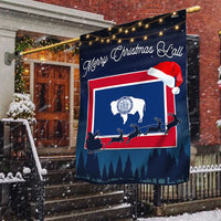 Merry Christmas Yall Yard Flag, Wyoming State Flag Christmas Garden Flag, Double-Sided Wyoming Holiday Flag, Rustic Lawn Banner Decor