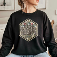 Holiday Waterfowl Hunting Crewneck, Christmas Camo Duck Call Sweatshirt, Retro Duck Hunter Christmas Sweater, Camouflage Season Pullover