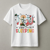 Humorous Santa Medical Shirt, ICU Nurse Christmas T-Shirt, Intensive Care Unit RN Tee, Hospital Graphic T-Shirt, Nursing Staff Holiday Present