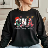 Certified Nursing Assistant Holiday Sweater, CNA Christmas Sweatshirt, Festive CNA Nurse Crewneck, Healthcare Worker Xmas Present Pullover