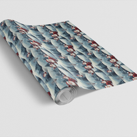 Snowball Fight Holiday Gift Wrap, Retro Santa Christmas Wrapping Paper, Vintage Santa Wrapping Paper Roll, Festive Xmas Gift Wrap Paper