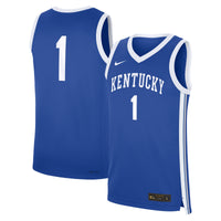 #1 Royal Kentucky Wildcats Road Replica Jersey