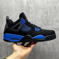 Mid Top Sneakers, Blue Black Colorway, Lace Up Design, Casual Gift for Sneaker Fans
