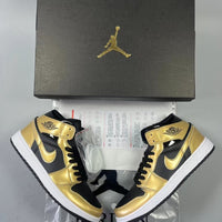 High Top Sneakers, Gold Colorway, Lace Up Design, Casual Gift for Sneaker Fans