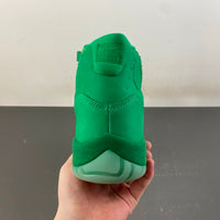 Retro Low Top Sneakers, Green Colorway, Suede Footwear, Lace Up Design, Casual Gift for Sneaker Fans