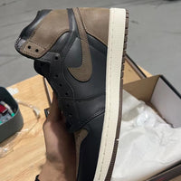 High Top Sneakers, Black Brown Colorway, Leather Footwear, Lace Up Design, Casual Gift for Sneaker Fans