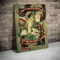 LGBTQ Yule Holiday Wall Art, Winter Solstice Gay and Bright Canvas Print, Pagan Christmas Canvas Decor Digital Download Printable