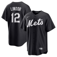New York Mets Francisco Lindor Black Replica Player Jersey