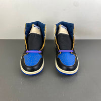 High Top Sneakers, Blue White Black Purple Colorway, Lace Up Design, Casual Gift for Sneaker Fans