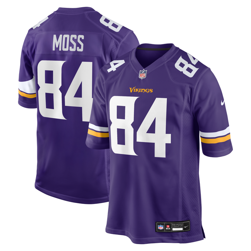 Minnesota Vikings Randy Moss Purple Game Retired Player Jersey