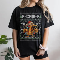 Sarcastic Chicken Holiday T-Shirt, F-Caw-F Humorous Ugly Christmas T-Shirt, Hilarious Xmas Graphic Tee, Humorous Chicken Lover T-Shirt, Gag Present