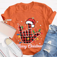 Festive Holiday Lights Shirt, Christmas Santa Hats and Lights T-Shirt, Adorable Xmas Graphic Tee, Comfy Winter Holiday Shirt, Christmas Present Tee