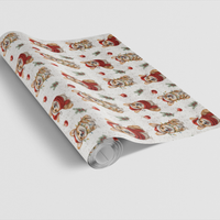 Santa Hat Mistletoe Dog Gift Wrap, Corgi Christmas Wrapping Paper, Festive Corgi Wrapping Paper, Adorable Corgi Holiday Gift Wrap Roll
