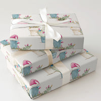 Southwestern Holiday Gift Wrap, Christmas Cactus Wrapping Paper, Succulent Christmas Wrapping Paper, Festive Desert Plant Gift Wrap Roll