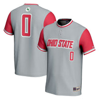 #0 Ohio State Buckeyes Lightweight Softball Jersey - Gray