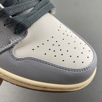 Low Top Sneakers, Blue White Gray Colorway, Lace Up Design, Casual Gift for Sneaker Fans