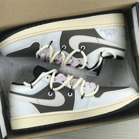 Low Top Sneakers, Gray White Colorway, Lace Up Design, Casual Gift for Sneaker Fans