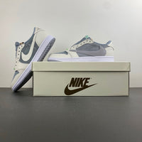 Low Top Sneakers, Gray White Colorway, Lace Up Design, Casual Gift for Sneaker Fans