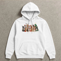 Adorable Festive Puppy Sweatshirt, Christmas Dog Hoodie, Holiday Dog Lover Graphic Hoodie, Winter Animal Lover Pullover