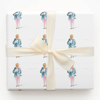 Coffee Gingerbread Gift Wrap, Dapper Gingerbread Man Wrapping Paper, Preppy Christmas Wrapping Paper, Whimsical Holiday Wrapping Paper Roll
