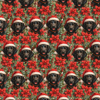 Flat-Coated Retriever Gift Wrap, Flat-Coated Retriever Christmas Wrapping Paper, Santa Dog Wrapping Paper