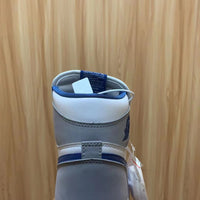 High Top Sneakers, Blue White Gray Colorway, Lace Up Design, Casual Gift for Sneaker Fans