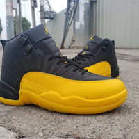 Sneakers, Black Yellow Colorway, Lace Up Design, Casual Gift for Sneaker Fans