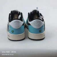 Low Top Sneakers, Gray Teal Colorway, Lace Up Design, Casual Gift for Sneaker Fans