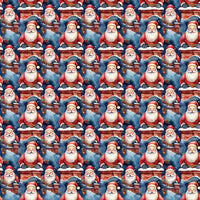 Vintage Christmas Gift Wrap Roll, Retro Santa on Chimney Wrapping Paper, Santa Claus Holiday Wrapping Paper, Festive Gift Wrapping Paper