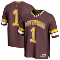 #1 Arizona State Sun Devils Lightweight Collegiate Football Fashion Jersey - Maroon