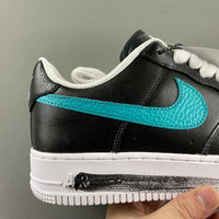 Low Top Sneakers, Blue Black Green Pink Colorway, Mismatched Colorway, Lace Up Design, Casual Gift for Sneaker Fans