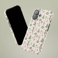 Christmas Holiday Ballet Phone Case, Watercolor Nutcracker iPhone 16 Pro Max Case, Festive Winter Tough Phone Cover, Xmas Present for Her