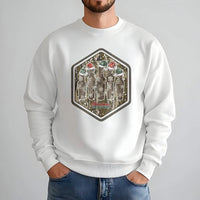 Holiday Waterfowl Hunting Crewneck, Christmas Camo Duck Call Sweatshirt, Retro Duck Hunter Christmas Sweater, Camouflage Season Pullover